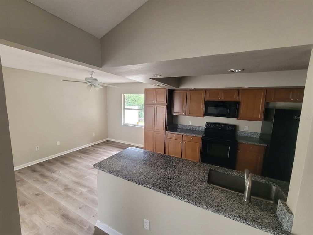 Interior, Kitchen, Wood Texture Flooring