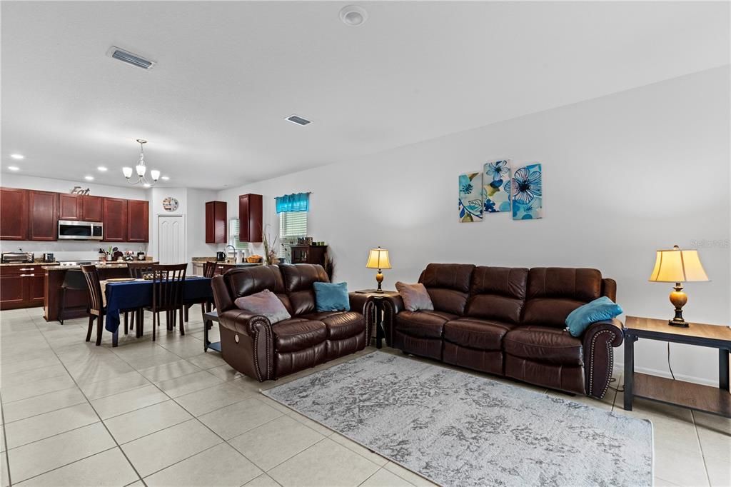 Dining room, Interior, Kitchen, Living room, Pendant Lights, Recessed Lighting, Stainless Steel Appliances