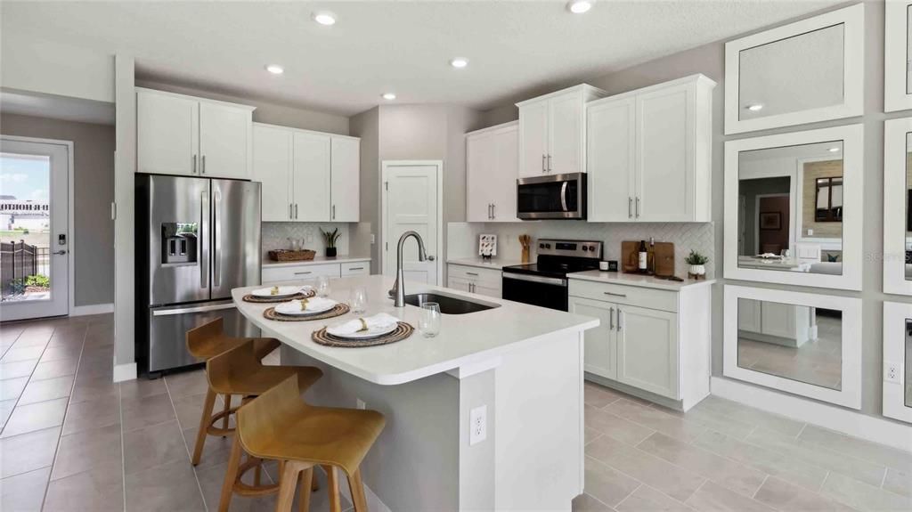Interior, Kitchen, Recessed Lighting, Stainless Steel Appliances
