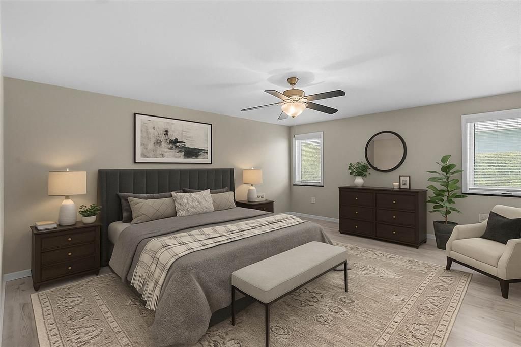 Bedroom, Interior, Wood Texture Flooring