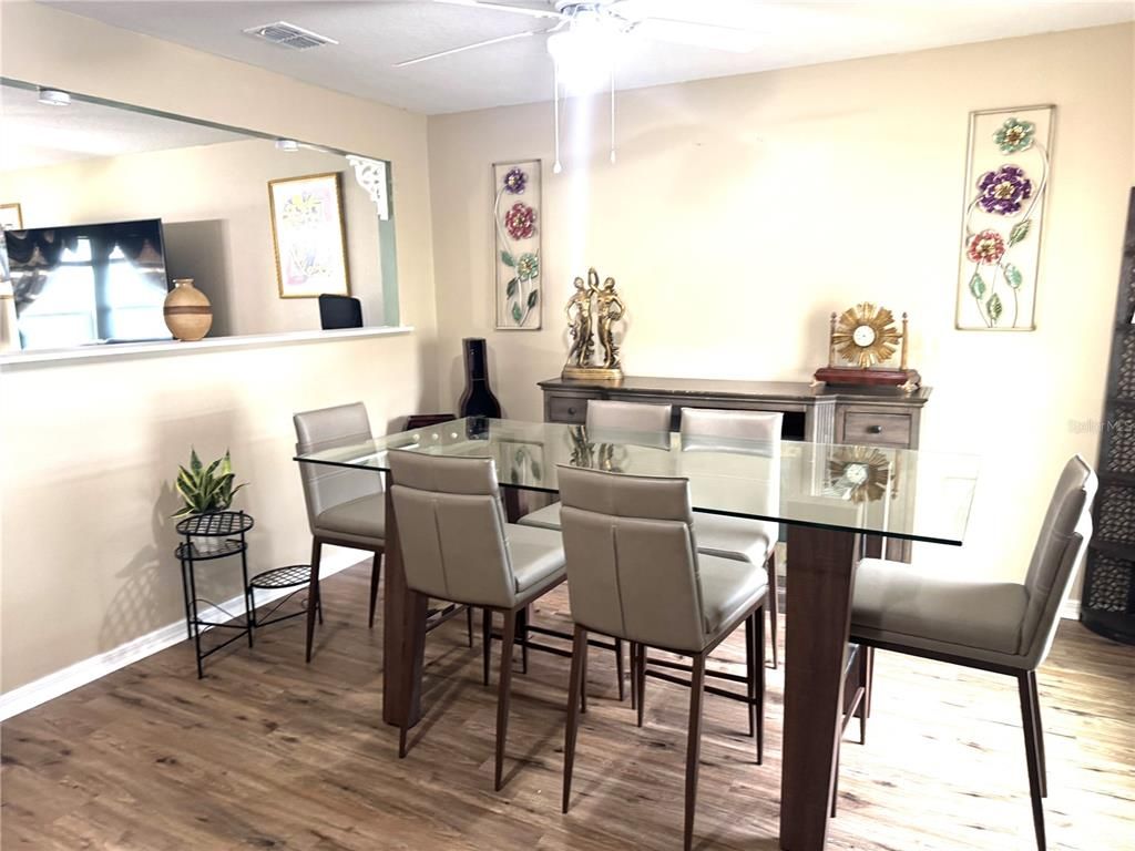 Dining room, Interior, Wood Texture Flooring