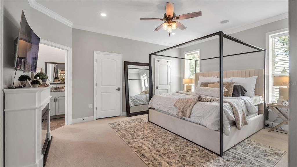 Bedroom, Interior, Recessed Lighting