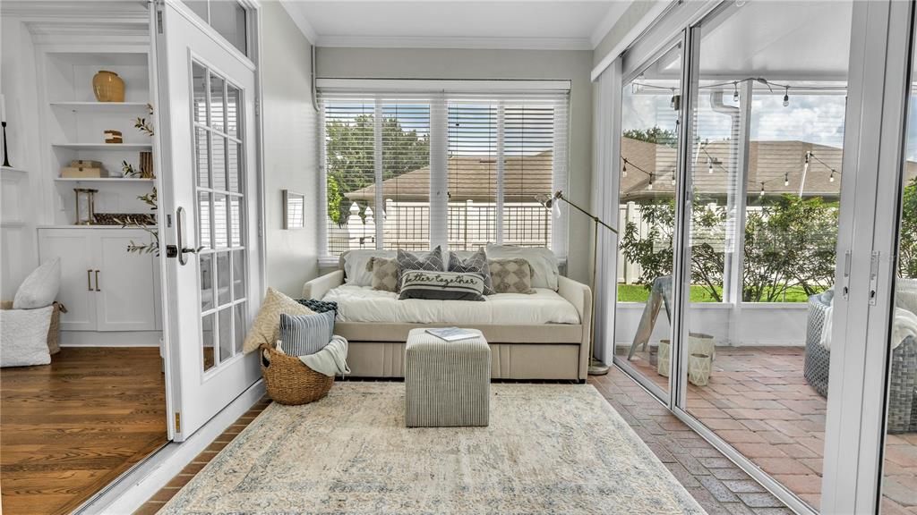 Interior, Sun Room, Wood Texture Flooring