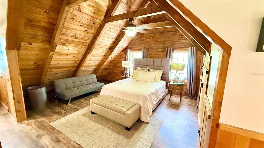 Bedroom, Interior, Wooden Beams, Wooden Ceilings, Wood Texture Flooring, Wooden Walls