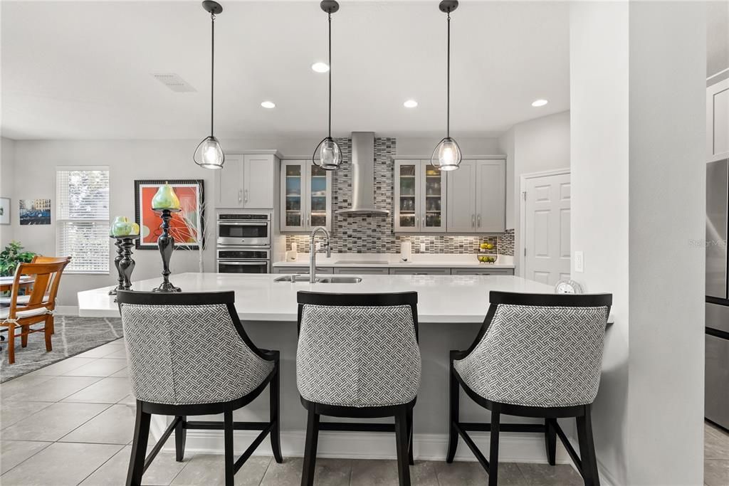 Interior, Kitchen, Pendant Lights, Recessed Lighting, Stainless Steel Appliances