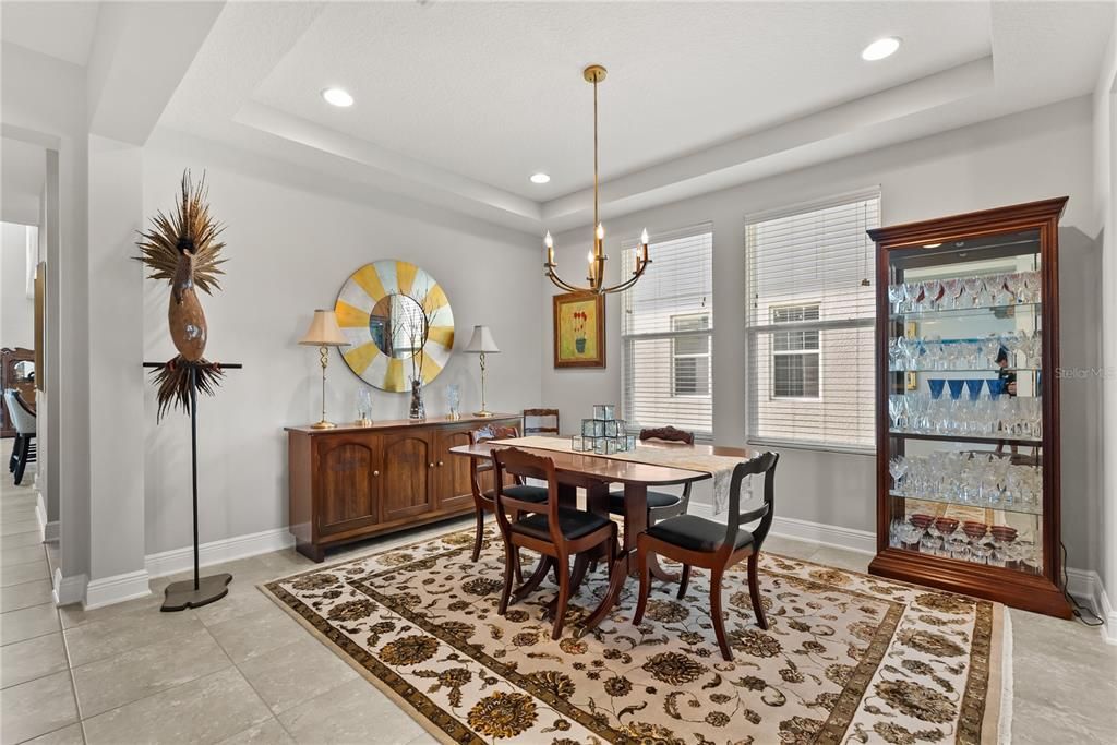 Dining room, Interior, Pendant Lights, Recessed Lighting