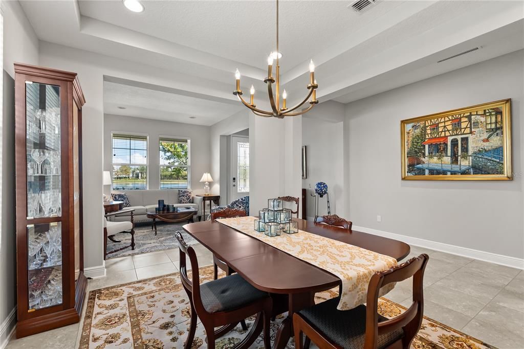 Chandelier, Dining room, Interior, Living room, Recessed Lighting