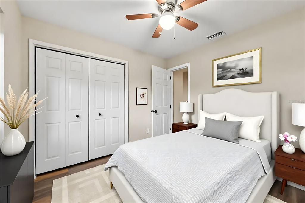 Bedroom, Interior, Wood Texture Flooring