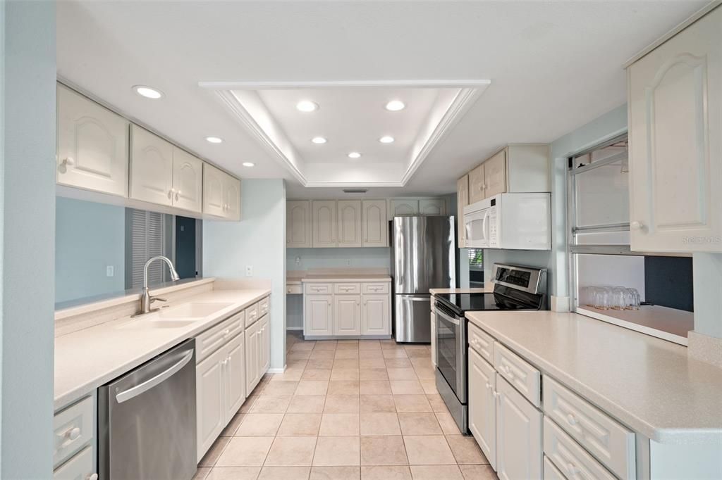 Interior, Kitchen, Recessed Lighting, Stainless Steel Appliances