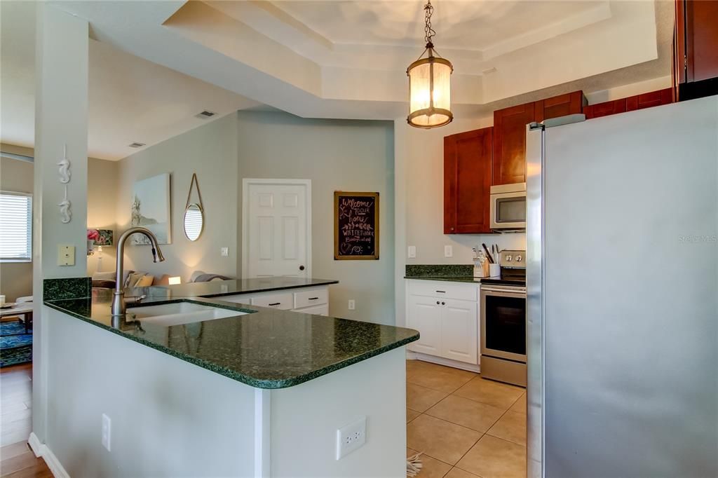 Interior, Kitchen, Pendant Lights, Stainless Steel Appliances
