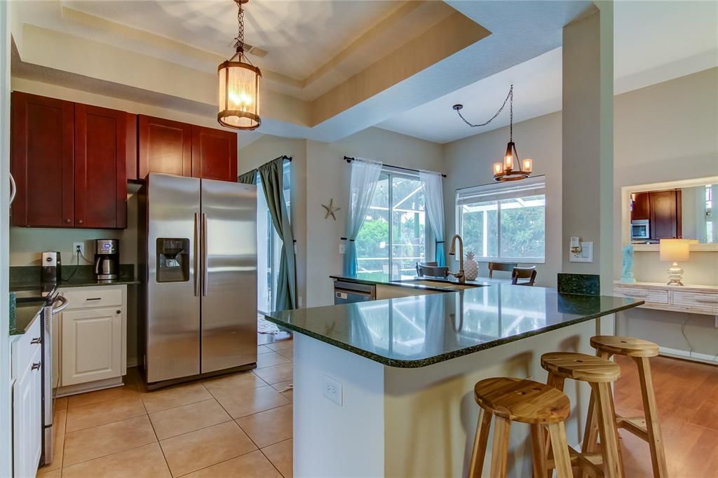 Interior, Kitchen, Pendant Lights, Stainless Steel Appliances