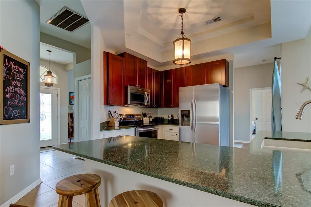 Interior, Kitchen, Pendant Lights, Stainless Steel Appliances