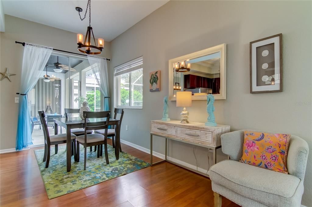 Chandelier, Dining room, Interior, Pendant Lights, Wood Texture Flooring