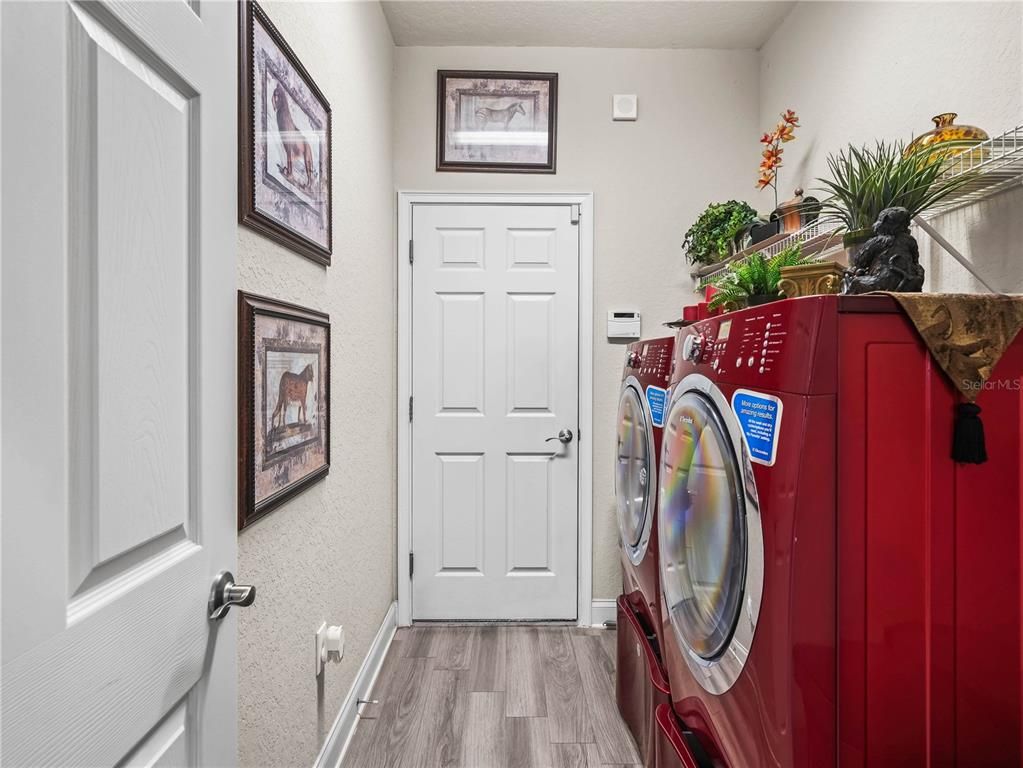 Interior, Washer, Wood Texture Flooring