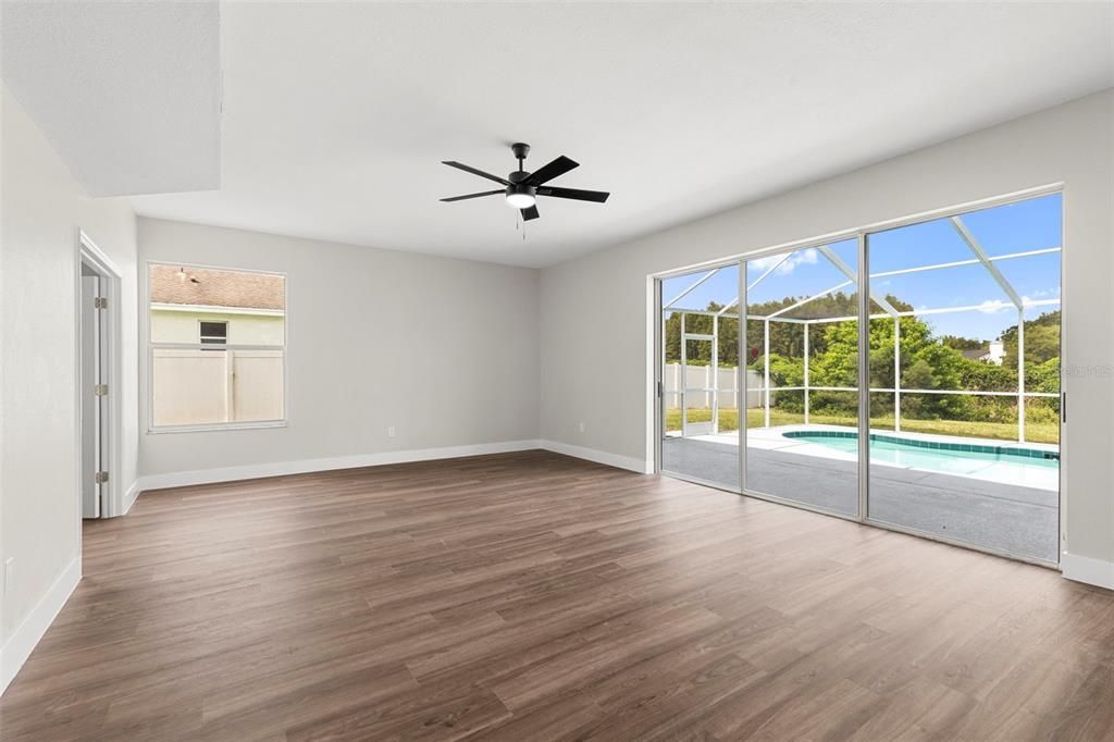 Empty room, Interior, Sun Room, Wood Texture Flooring