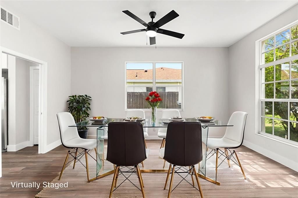 Dining room, Interior, Wood Texture Flooring