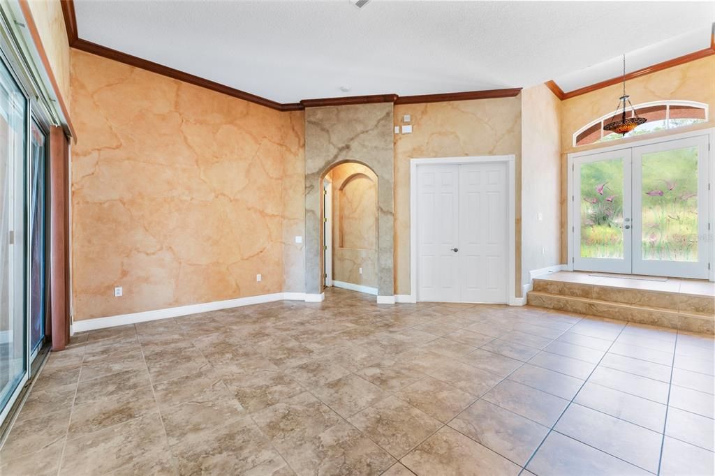 Empty room, Interior, Marble Walls