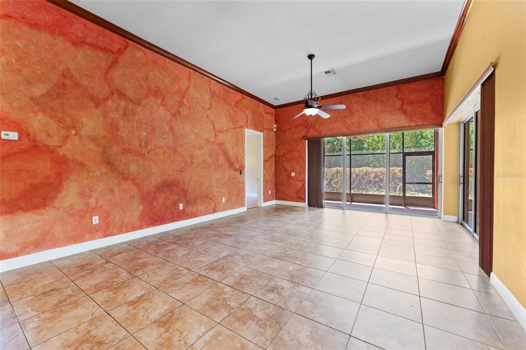 Empty room, Interior, Recessed Lighting