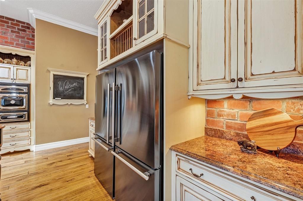 Interior, Kitchen, Stone Walls, Wood Texture Flooring