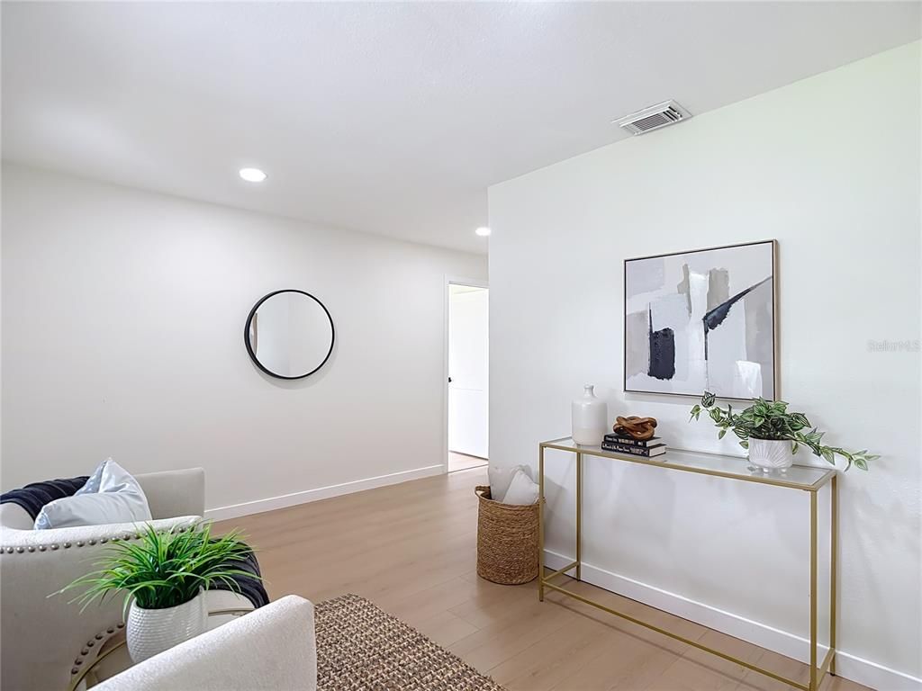 Interior, Recessed Lighting, Wood Texture Flooring