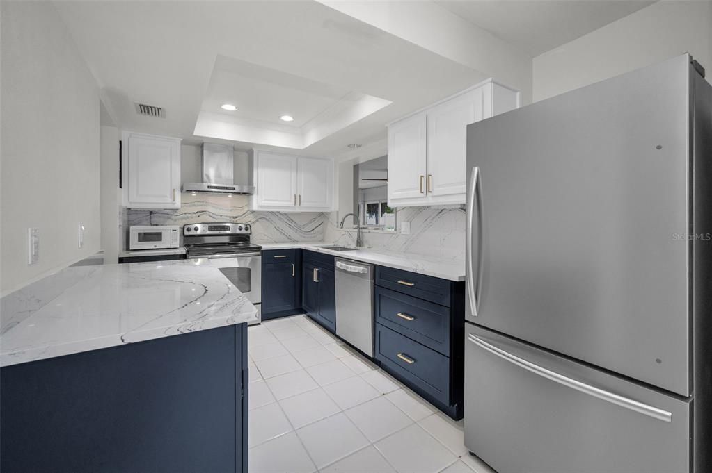 Interior, Kitchen, Recessed Lighting, Stainless Steel Appliances