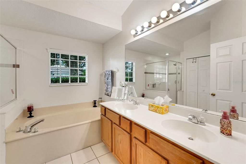 Bathroom, Dual Sink Vanities, Glass Shower, Interior