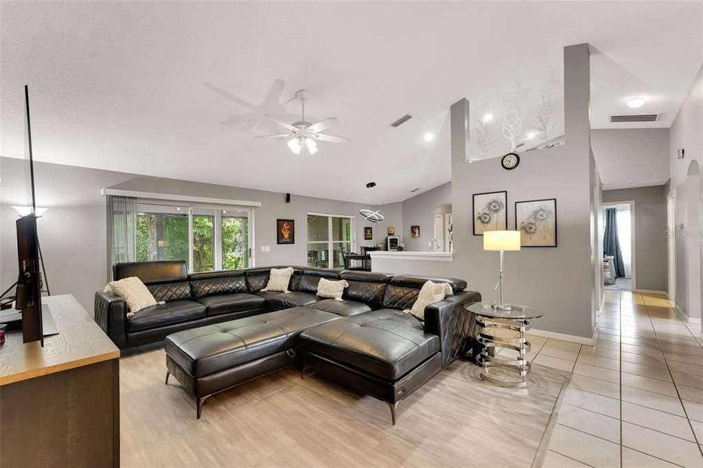 Interior, Living room, Recessed Lighting