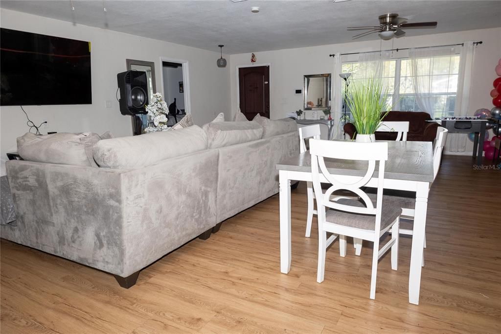 Dining room, Interior, Living room, Wood Texture Flooring