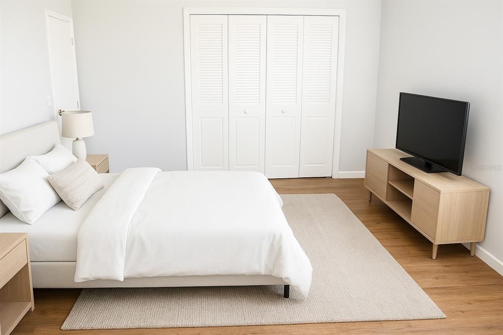 Bedroom, Interior, Wood Texture Flooring