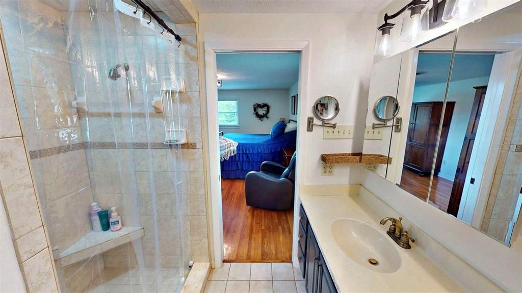 Bathroom, Glass Shower, Interior, Living room, Wood Texture Flooring