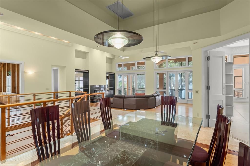 Dining room, Interior, Living room, Pendant Lights