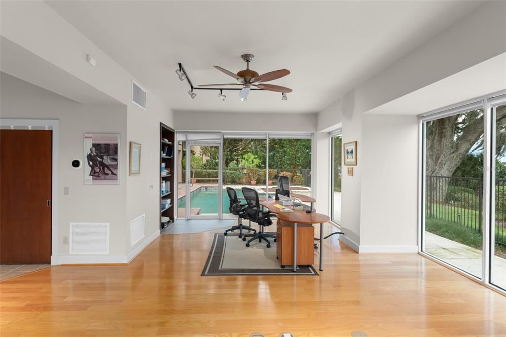 Home Office, Interior, Wood Texture Flooring