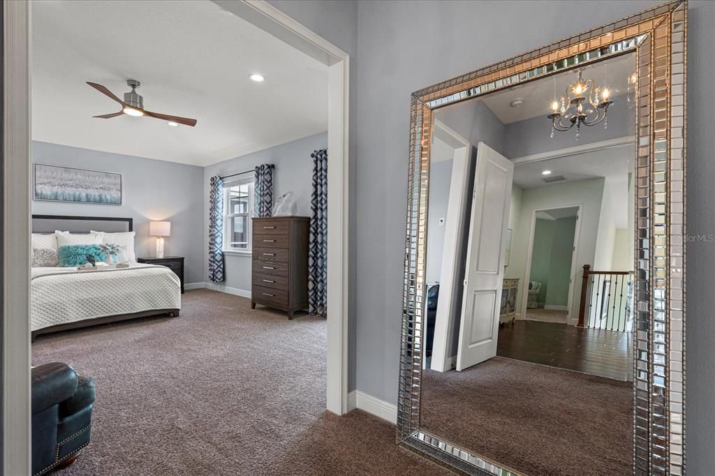 Bedroom, Chandelier, Interior, Recessed Lighting