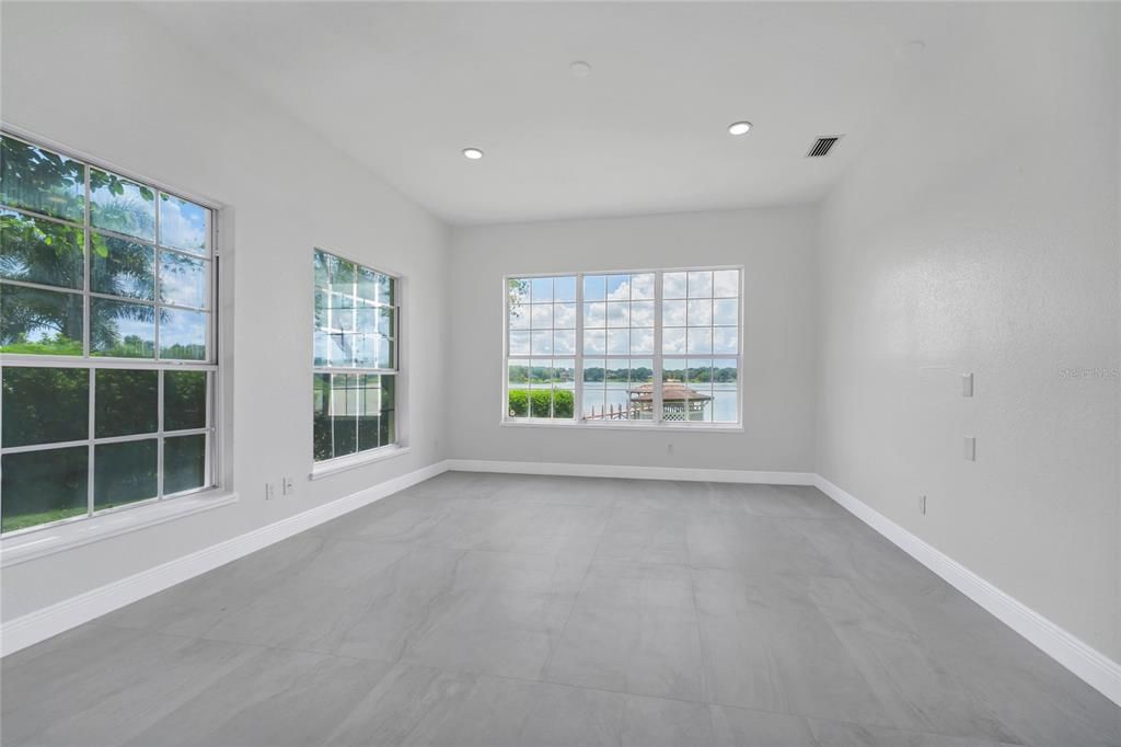 Empty room, Interior, Marble, Recessed Lighting
