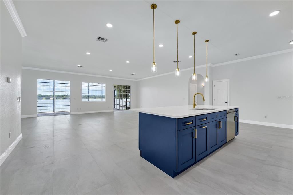 Interior, Kitchen, Pendant Lights, Recessed Lighting