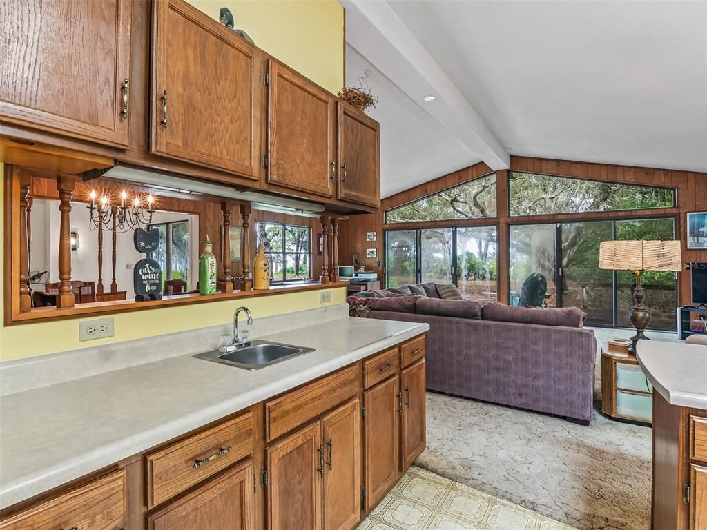 Chandelier, Interior, Kitchen, Living room, Recessed Lighting, Wood Texture Flooring