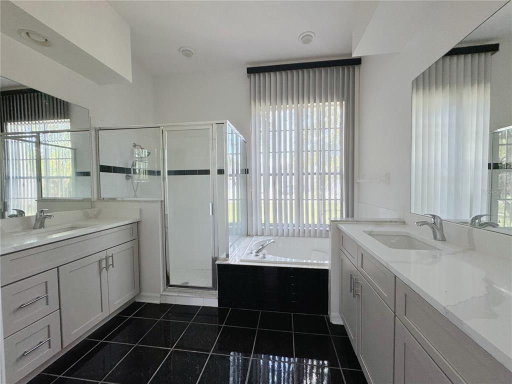 Bathroom, Dual Sink Vanities, Glass Shower, Interior
