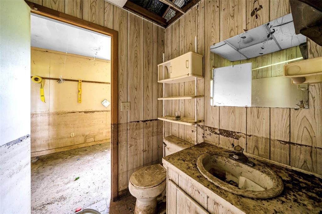 Bathroom, Interior, Wooden Walls