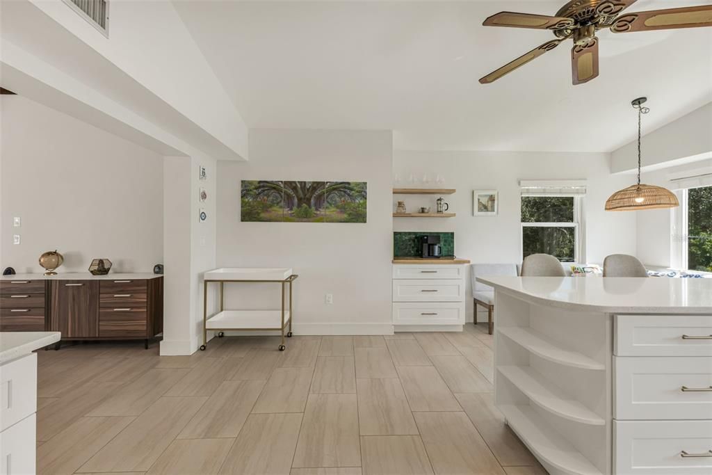Interior, Pendant Lights, Wood Texture Flooring
