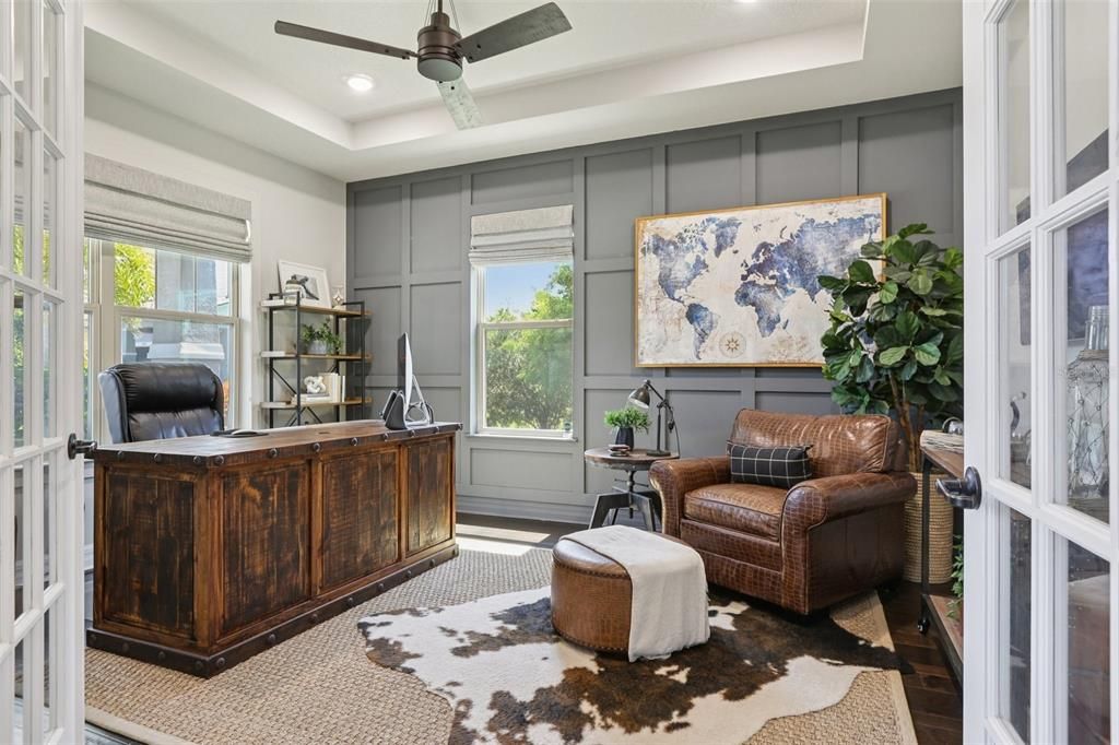 Home Office, Interior, Recessed Lighting