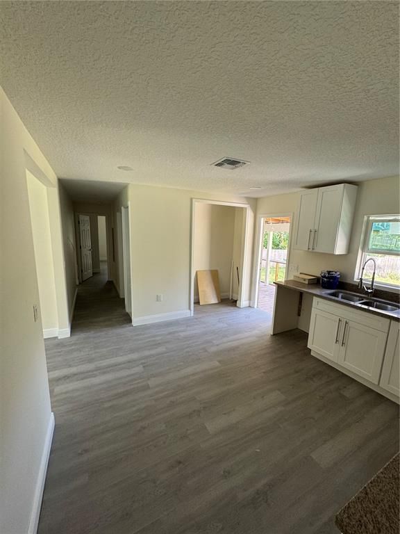 Empty room, Interior, Kitchen, Wood Texture Flooring