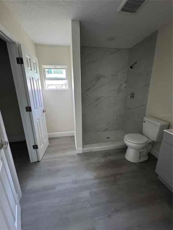 Bathroom, Interior, Marble Walls, Wood Texture Flooring