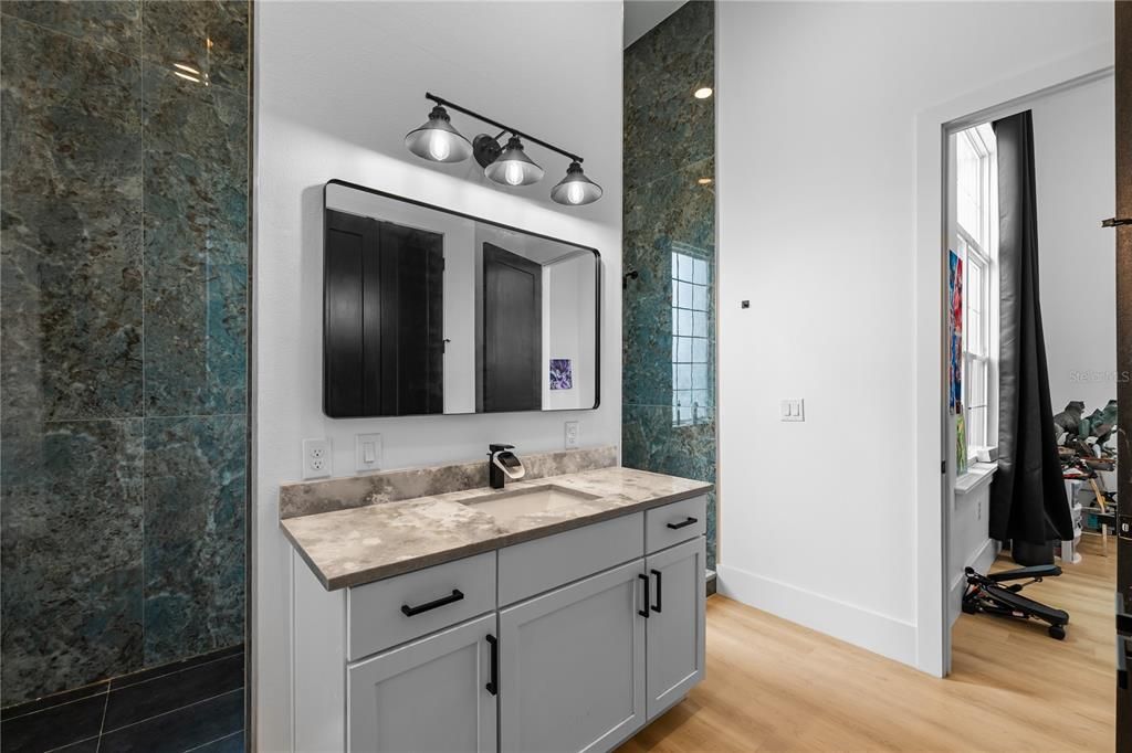 Bathroom, Interior, Wood Texture Flooring