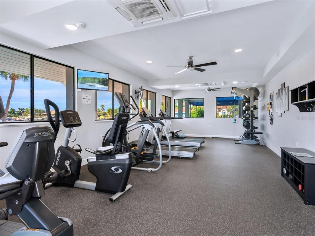 Fitness Equipment, Gym, Interior, Recessed Lighting, Water