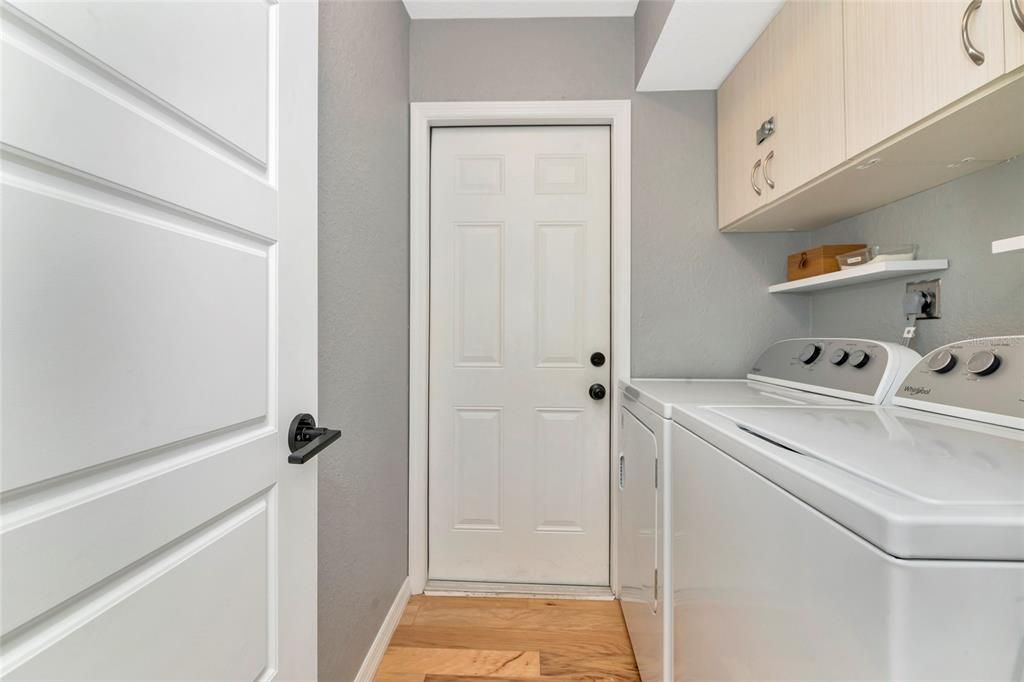 Interior, Washer, Wood Texture Flooring
