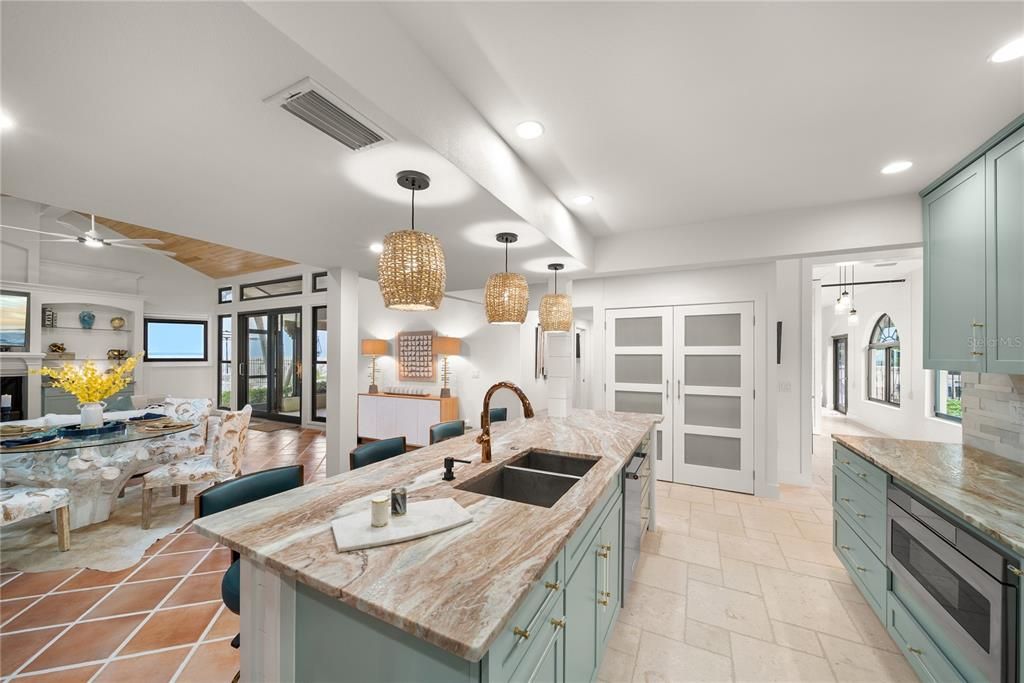 Dining room, Interior, Kitchen, Pendant Lights, Recessed Lighting