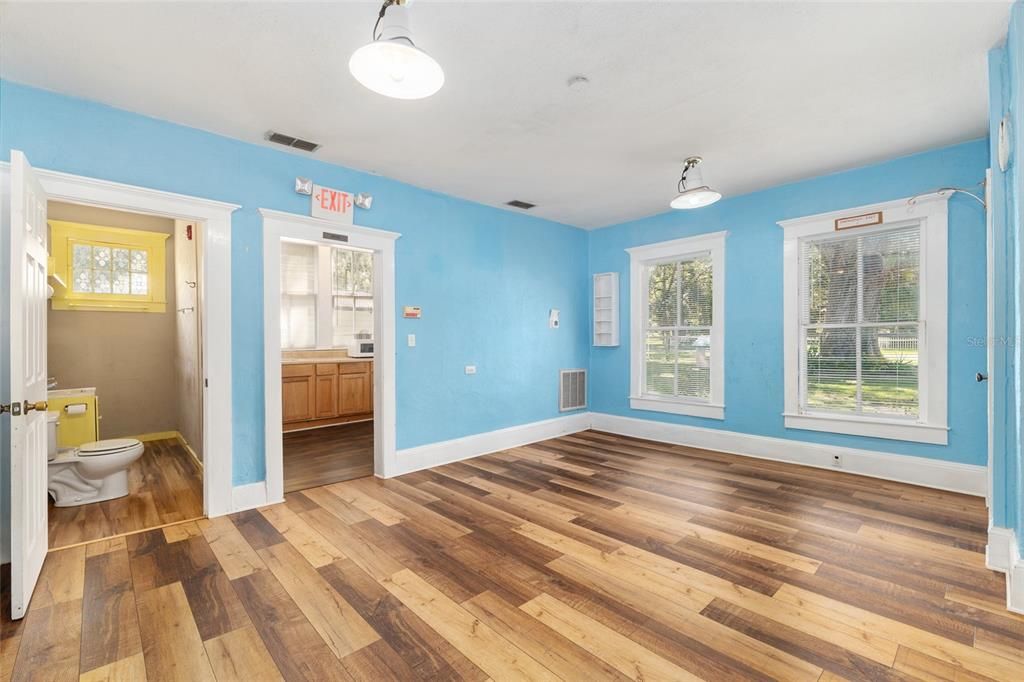 Bathroom, Empty room, Interior, Wood Texture Flooring