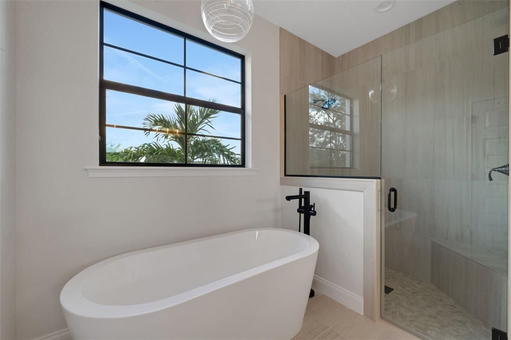 Bathroom, Free Standing Baths, Glass Shower, Interior