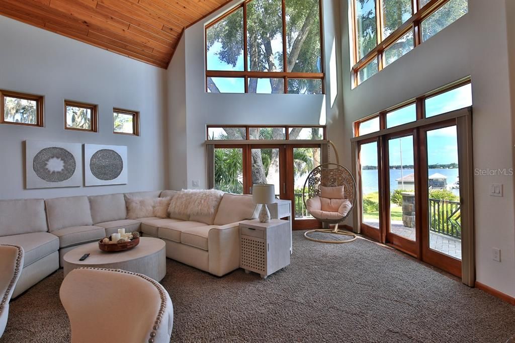 Interior, Living room, Water, Wooden Ceilings