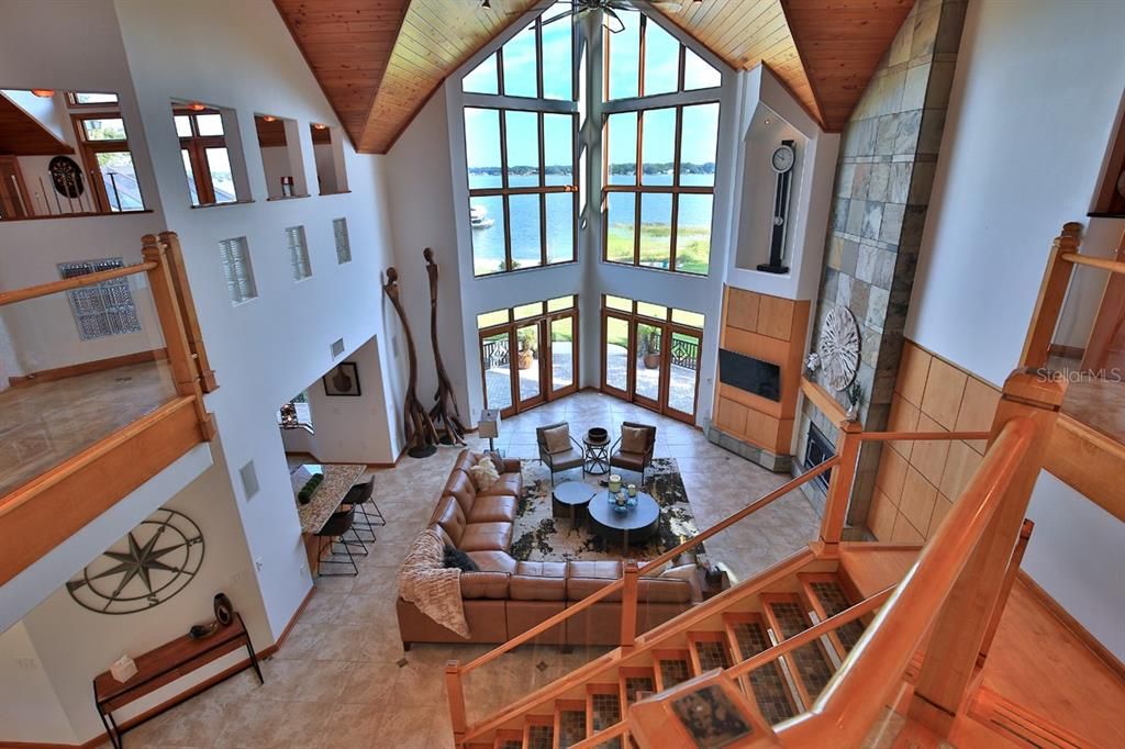 Interior, Living room, Water, Wooden Beams, Wooden Ceilings